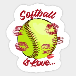 Softball is love Sticker